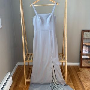 Azazie Gray Bridesmaids Dress / floor length